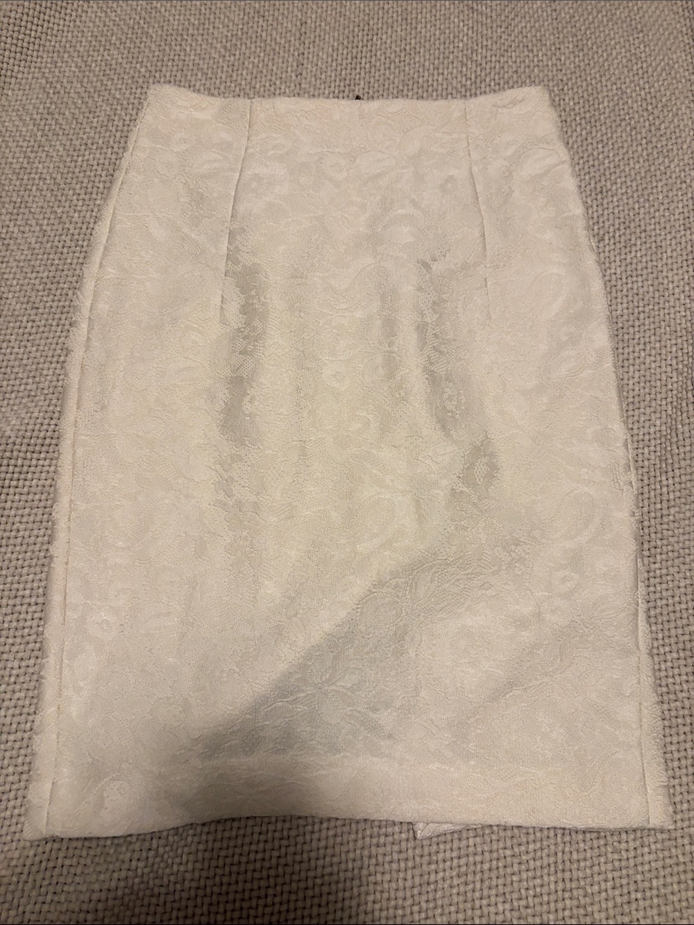 Zara Cream Lace Pencil Skirt